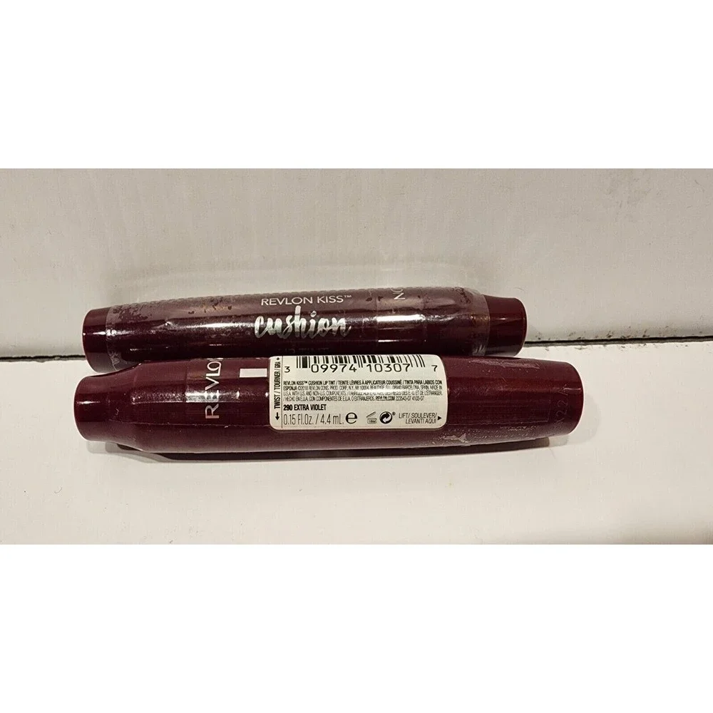 Revlon‎ Kiss Cushion Lip Tint #290  Extra Violet Lot of 2 New/Sealed